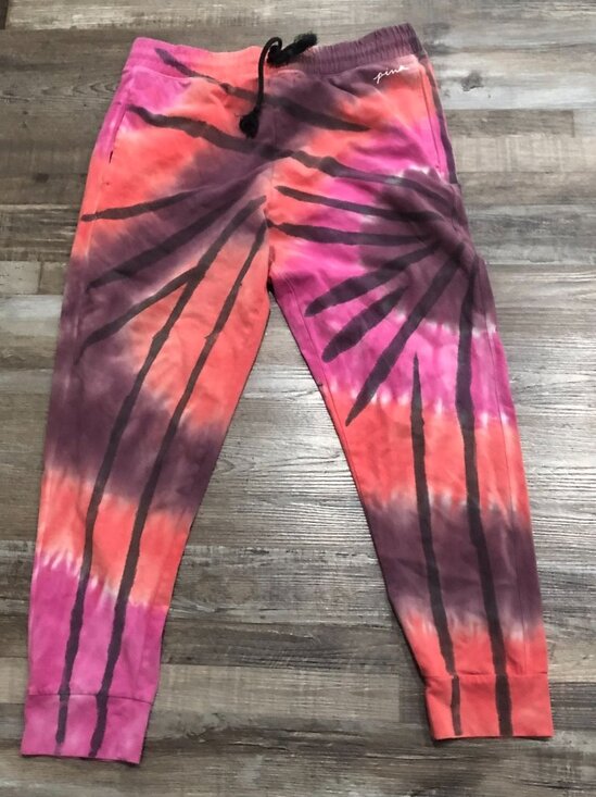 Victoria's Secret Pink XL Pink Purple Tie Dye Jogger Sweatpants - Picture 1 of 5